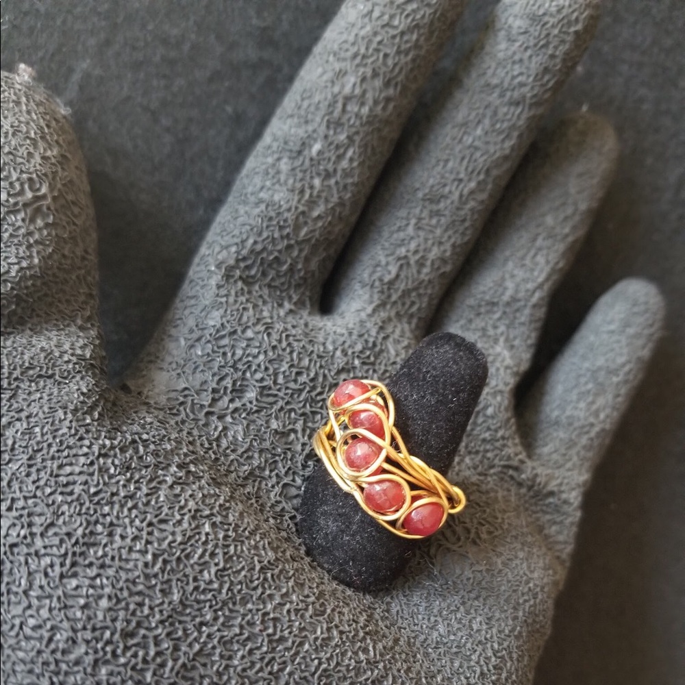 Brass Stone Ring